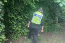 Police officers from Chippenham scoured the local parks searching for knives