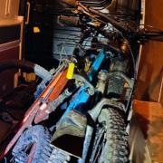 The stolen bikes discovered in Trowbridge during a police investigation