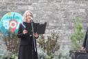 Mayor of Bradford on Avon, Cllr Katie Vigar reading the proclamation