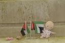The Palestine flag protest was left at Trowbridge War Memorial over the weekend.