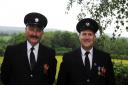 Wiltshire Fire and Rscue Service awards ceremony. medals for 20 yrs service go to l-r crew manager Brian Frances (Cricklade) and firefighter Steve Hedges (Stratton)
