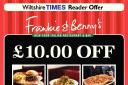 £10 off at Frankie & Benny's