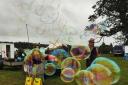 Corsley Show.   Childrenâs favourite Bubble Faerie and BubbleMan at Corsley show.Photo Trevor Porter 59826 10..