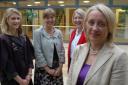 Ann Daniels (right) at the sixth form centre launch