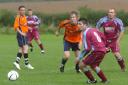 Action from Saturday's 11-goal thriller between Steeple Ashton and FC Northbridge (36756/2)