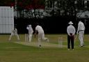 Warminster at the crease during their WEPL Wiltshire defeat at Swindon on Saturday		           PICTURE: Dave Cox
