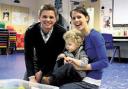 Emma Foyle and Christian with TV presenter Jeff Brazier