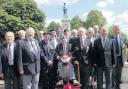Former members of the Armed Forces at the Trowbridge war memorial ahead of this weekend’s Armed Forces and Veterans Day