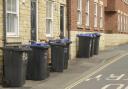 The waste bins left outside in Duke Street, Trowbridge, are partially blocking the pavement for passers-by.