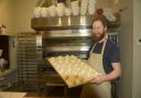 Artisan baker Fred Mackenzie at Lark with his freshly-baked croissants.