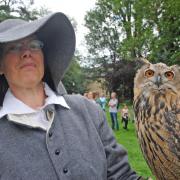 Marja Kingman with her European Owl on display as part of the living history
 Photo Trevor Porter 67552 12