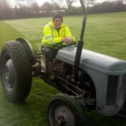 Chris Bell, the Trowbridge Town FC groundsman, who is retiring at the end of the season
