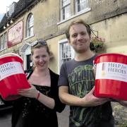 Kirsty Sythes and Nathan Corilla who organised the fundraising festival at the White Hart, Atworth
