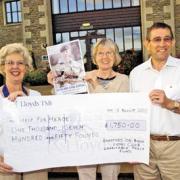 President Judith Hersee with Pam Jordan and fundraising chairman Keith Yates with the £1,750 cheque for Help for Heroes