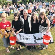 Bruce Hopkins, centre, at last year’s picnic musical in Patney. It will be raising cash for Help For Heroes