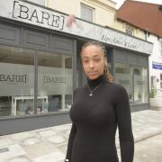 Courtney Wicheard outside her Bare Laser beauty treatment salon in Castle Street last year.