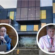 Councillor Ian Thorn (left) questioned Councillor Richard Clewer (right) about the case