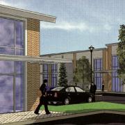 An artist's impression of the business units at Doric Business Centre