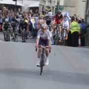 Tour of Britain riders in Bradford on Avon