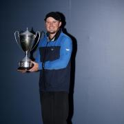 Eddie Pepperell pose with the trophy during day four of the British Masters at Walton Heath Golf Club, Surrey. PRESS ASSOCIATION Photo. Picture date: Sunday October 14, 2018. See PA story GOLF Masters. Photo credit should read: Steven Paston/PA Wire.