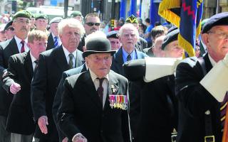 Wiltshire war veterans parade in Salisbury
