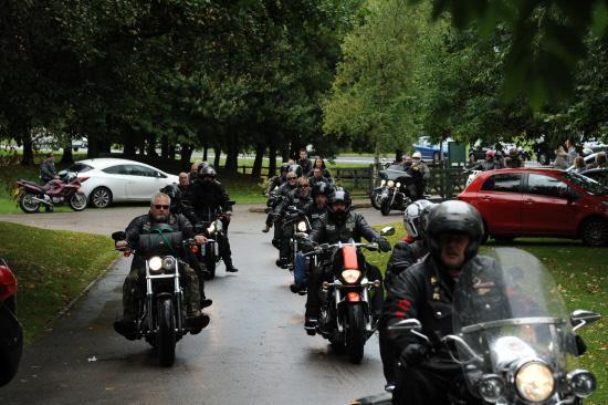 The funeral for Alan 'Peewee' Hunt at Semington was packed. Pictures by Trevor Porter
