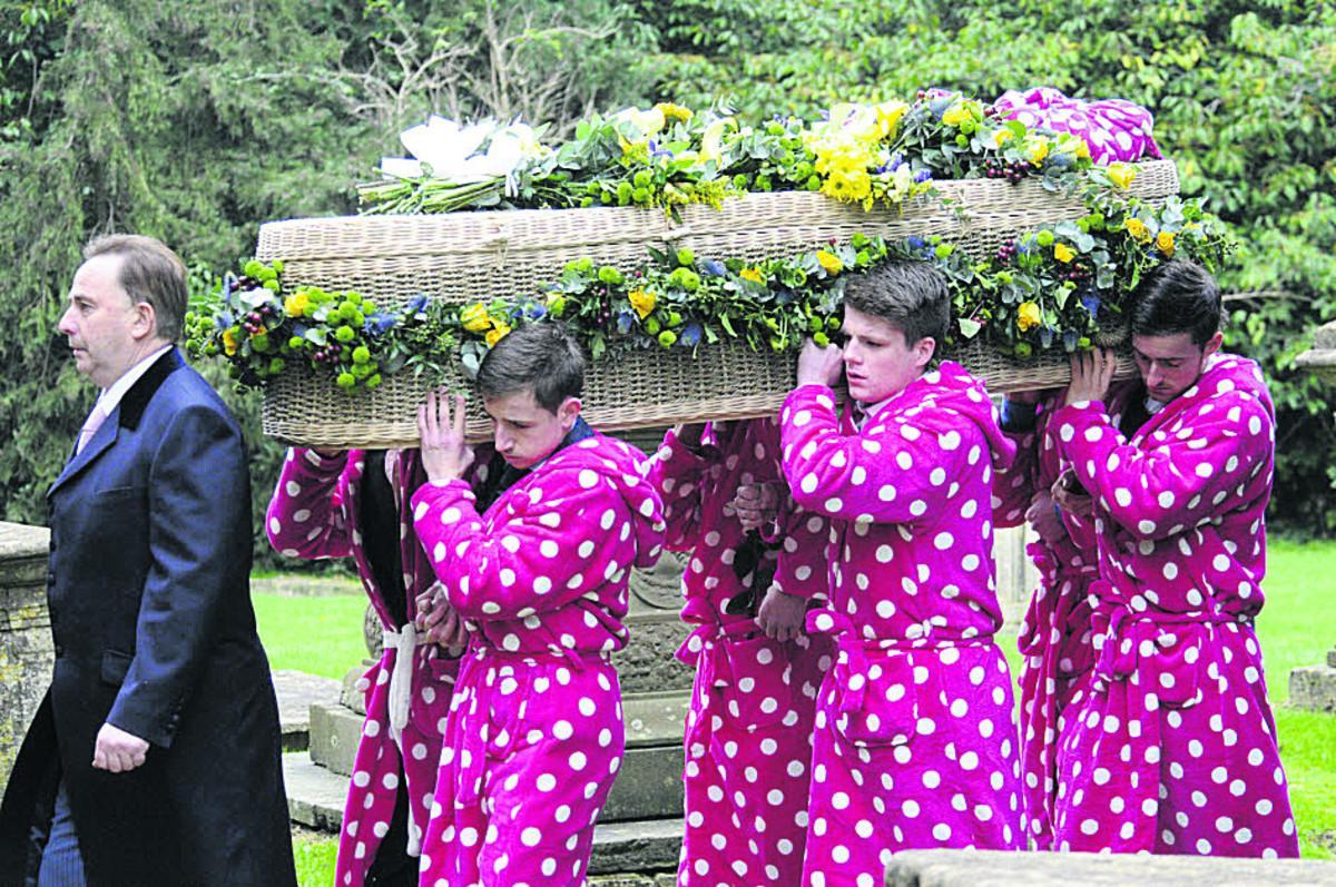 Mourners at Max Lewis's funeral at St Michael’s Church, Melksham