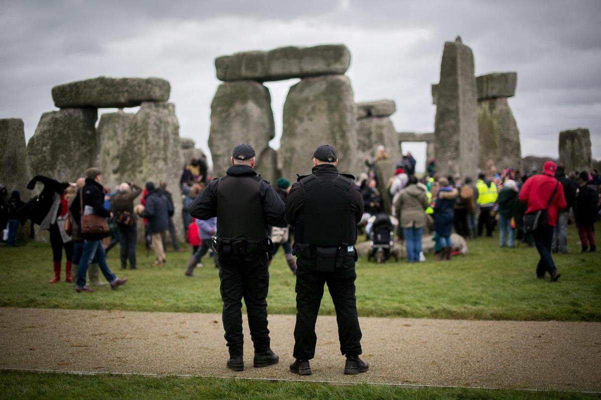 Winter Solstice celebrations at Stonehenge. Pictures courtesy of South West News Service