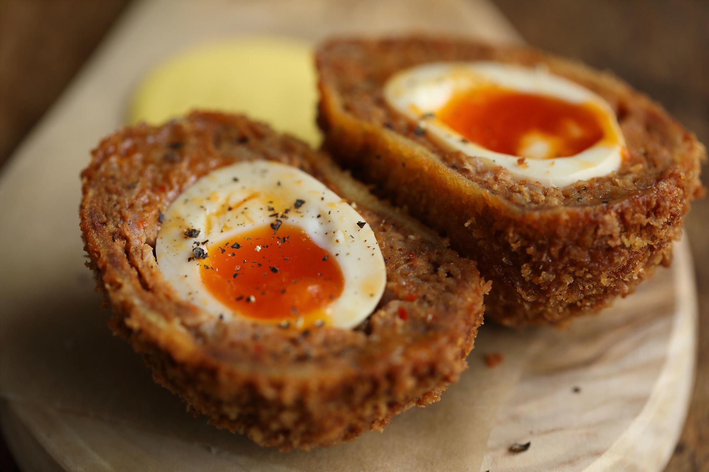Scotch eggs at The Harcourt Arms.