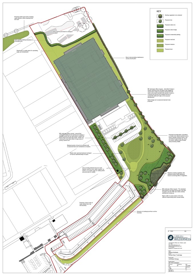The plan for land next to Doric Park in Hilperton 