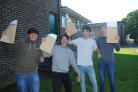 John Of Gaunt pupils celebrate their A level results today
