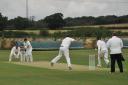 Cricket, Wootton Bassett v Swindon at Gerrard Buxton sports ground..Pic - Sam Lawro ( Bassett ) - batting  .Date 21/7/19.Pic By Dave Cox.