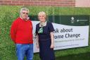 Jeff Dawes, from Chippenham Lions, with Pauline Rigby of Persimmon homes 

