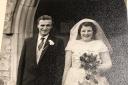 Margaret and Dennis Drewett of Devizes celebrate their diamond wedding - black and whit from 1960