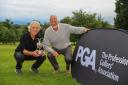 Triumphant pair Steve Cook and Graham Laing after winning the PGA Super60s Championship at Tewkesbury Park Golf Club