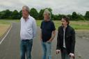 Jeremy Clarkson, Richard Hammond, and James May all raced around 'Eboladrome' (Credit: Grand Tour)