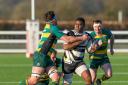Semi Nacoko bursting through for Chippenham during the club's 31-14 victory against Beaconsfield Photo: Roger Rhymes