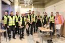 The Building Heroes programme group who are enrolled at Wiltshire College & University Centre’s Salisbury campus hone their skills.