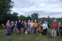 Campaigners celebrate the withdrawal of plans for 28 new homes on land east of Damask Way in Warminster.