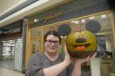 Disney fan Gemma Beresford of Haine and Smith opticians in The Shires shopping centre had her eyes set on colouring up her pumpkin as Mickey Mouse.