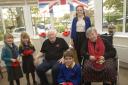 Six-year-old- Amelia and Lilly with 10-year-old Theo and Lucy meet wartime evacuees Alan and Dorothy Jolly at Trowbridge Oaks care home.