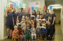 Staff and children at Busy Bees Trowbridge celebrate their third Outstanding report from Ofsted.