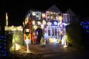 Outstanding display: Gwilym Watson's Christmas lights display in Longford Road, Melksham, is raising funds for Alzheimer’s Support in Trowbridge.