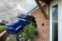 A car smashed through the wall of a bungalow in Salisbury