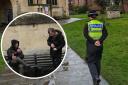 Police are working with Trowbridge Town Council to curb anti-social behaviour in Trowbridge town centre. These people were seen drinking in St James' Churchyard