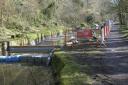 The Kennet & Avon Canal is closed near Limpley Stoke for repairs where the bank has collapsed.