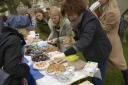 Ukrainian cakes selling well at the Ukraine Pancake Week celebration.