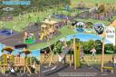 The more ambitious design for a new children's play area at Poulton Park in Bradford on Avon.