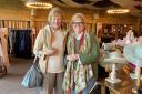 Wiltshire Bobby Van Trust Director Jennie Shaw with Lady Lansdowne at the Bag A Bargain sale