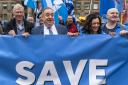 Alba leader Alex Salmond pictured on a Scottish independence march in Glasgow at the weekend